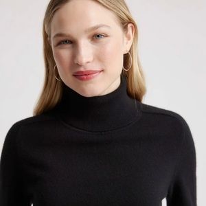 Quince Mongolian Cashmere Turtleneck Sweater | Black | S